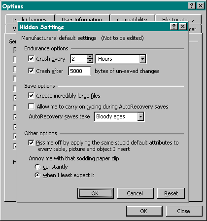 Hidden Settings in Word